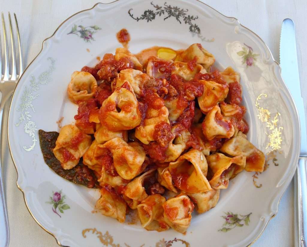 ragu homemade cappelletti pasta with ragù sauce