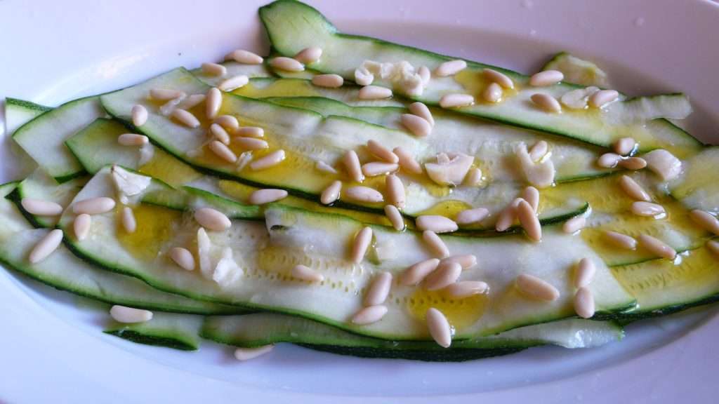 zucchini carpaccio recipe with pine nuts