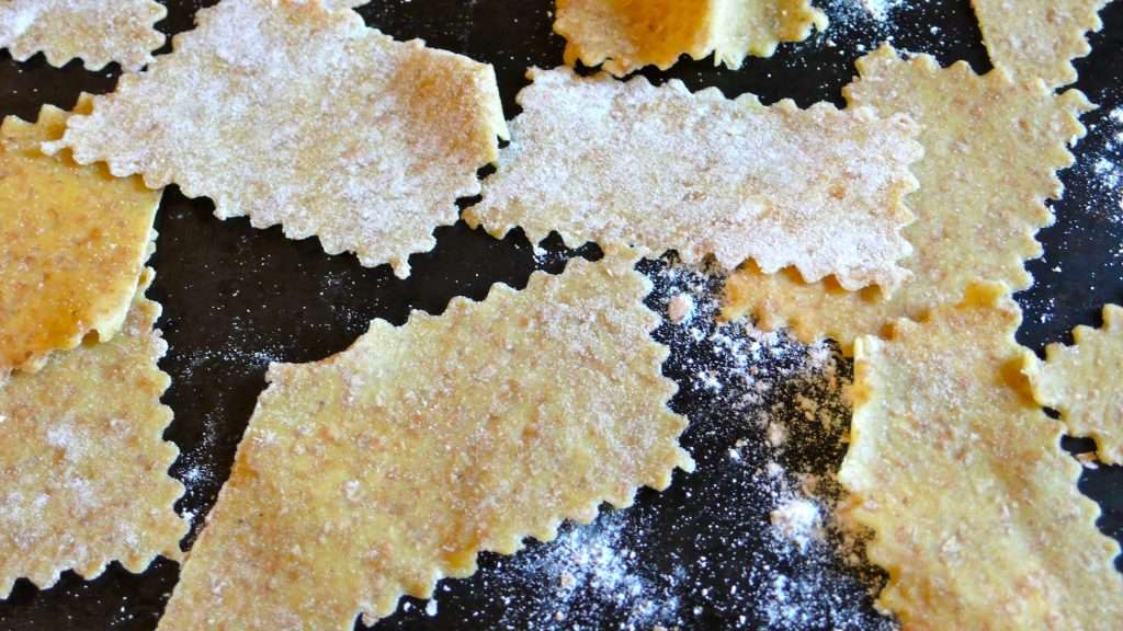 homemade maltagliati pasta