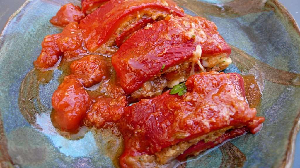 stuffed Italian peppers involtini rollatini roll ups